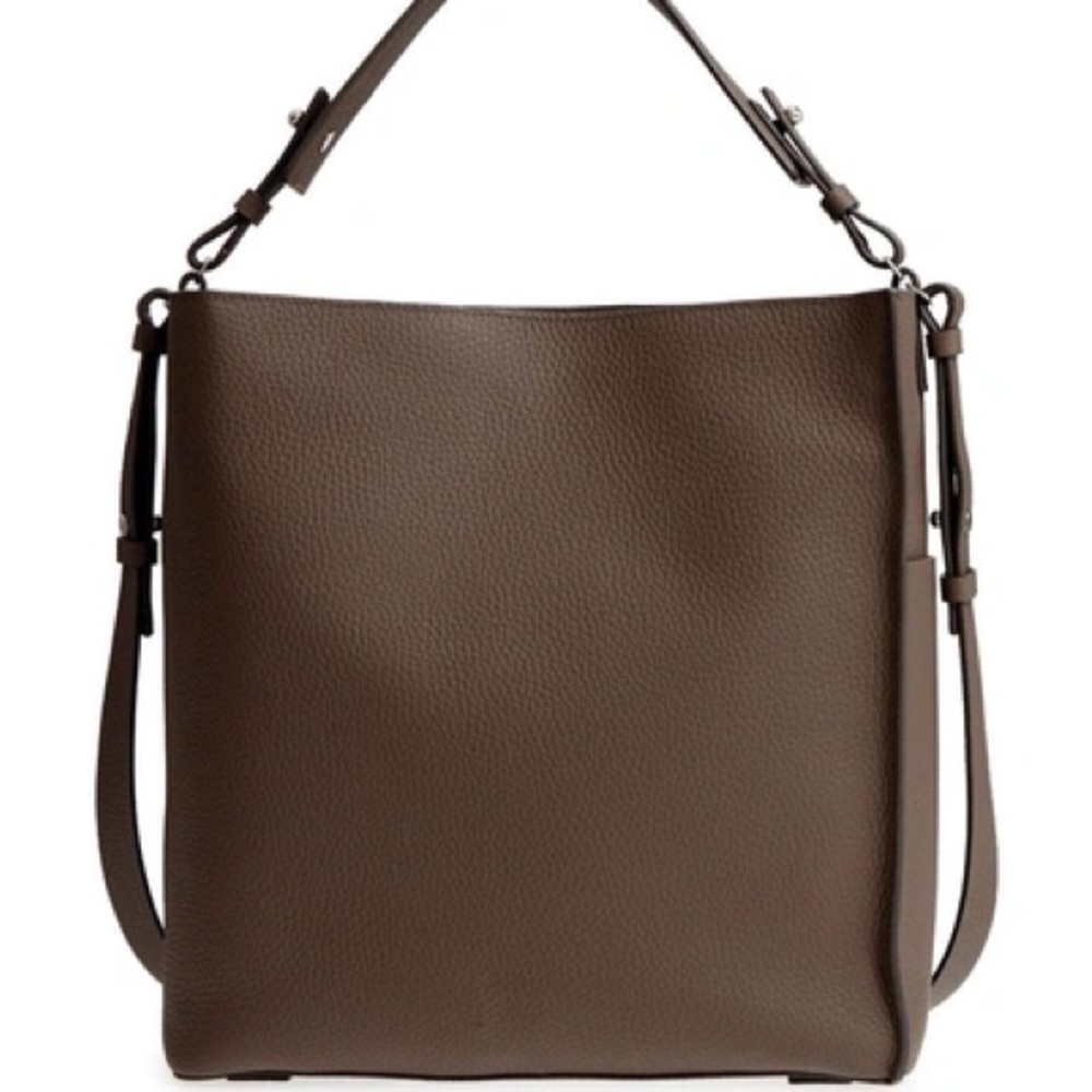 All Saints Mast North South Pebbled Leather Hobo Bag
